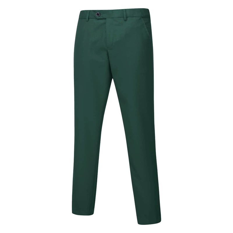 YFFUSHI Men's Slim Fit 2 Piece Suit Solid One Button Casual Formal Wedding Blazer Jacket Pants Set Green - Image 4